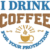 I-Drink-Coffee - Embroidery Design - FineryEmbroidery